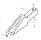 Preview: Baggerzähne für Tieflöffel, flach System Bofors, PIN-Type EF 3027689 - 38104