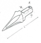 Preview: Baggerzähne für Tieflöffel, spitz System Bofors, PIN-Type EF 4038257