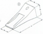 Preview: Einschenkliger Anschweißhalter Mini Zahnsystem 135x85 mm