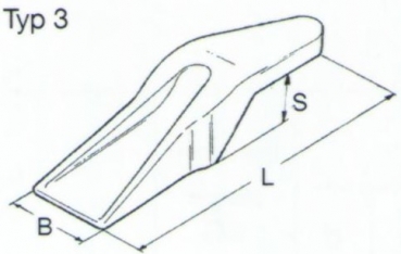 Anschraub- und Anschweißzähne 50x180x16 EF 6638