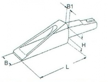 Baggerhülsenzahn, System Lehnhoff 55x30x120x30 EF301B