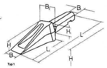 Baggerzähne, flach System Bofors, B-Block 495x100x120 EF3031334