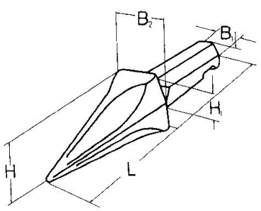 Baggerzähne, spitz System Bofors, B-Block 515x55x110 EF3031364