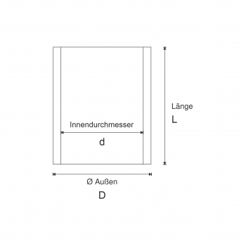 Buchse Messing AIS technische Zeichnung