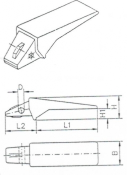 Einschenkliger Anschweißhalter System UNIZET-2000 130x37x45 mm