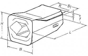 Einschweißhülsen /Adapter - neue Generation 175x100x95 mm EF 3031434