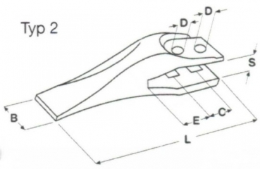 Schraubzähne 45x190 EF 825011090, E11.5