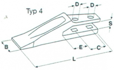 Schraubzähne 50x280 EF 6Y6335/9W1879-CAT