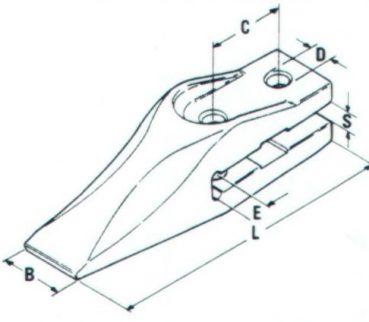 Gabelschraubzähne 39x55x17x35x210x17 EF 68131-6691-2 Kubota