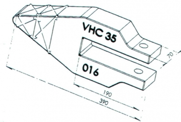 Ripperzahn System Verachtert VHC35/VT35 390x190x70 EF 415803 für VMC 35