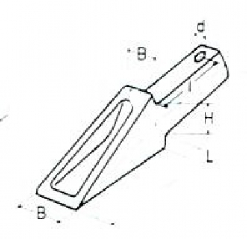 Baggerzähne für Tieflöffel, flach System Bofors, PIN-Type EF 3027512 - 38101