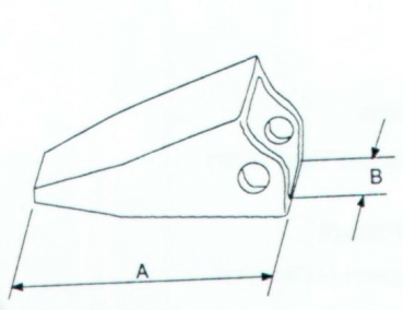 Zahnspitze, System Faun-Frisch - O & K 165x30 EF 141-0891/141-0104