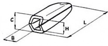 Zahnhülsen /Adapter für Tieflöffel 280x126x76x145 mm