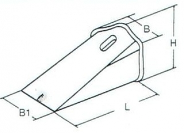 Zahnspitzen, Konisches System, Typ S System ESCO 131x105x240 EF 40S