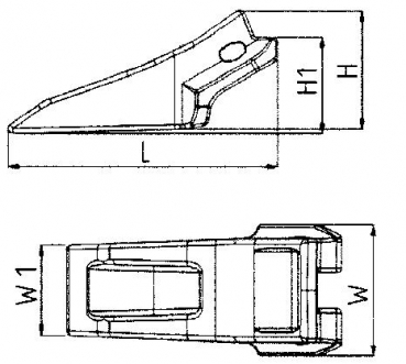 T1 Zahnspitze System C-Parts C300 265x119x124 EF C3T1