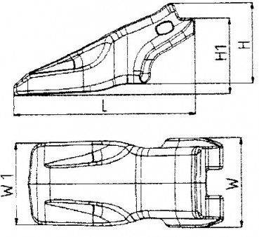 T48 Zahnspitze System C-Parts C350 313x136x141 EF C3.5T48 *