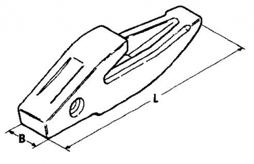Zahnhalter /Adapter System Caterpillar 13-25  175x35 mm EF 8J7525