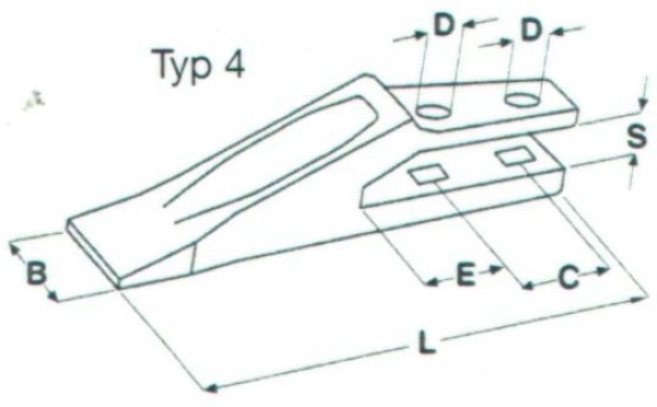 Schraubzähne 50x280 EF 6Y6335/9W1879-CAT