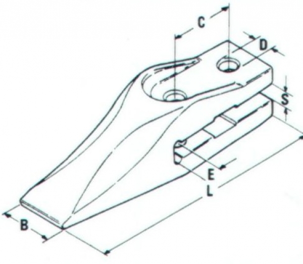 Gabelschraubzähne 39x55x17x35x210x17 EF 68131-6691-2 Kubota