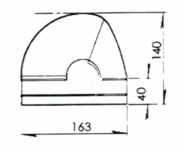 Spaltzahn für Betonpulverisierer 163x8x140 NPK, Rammer und Okada