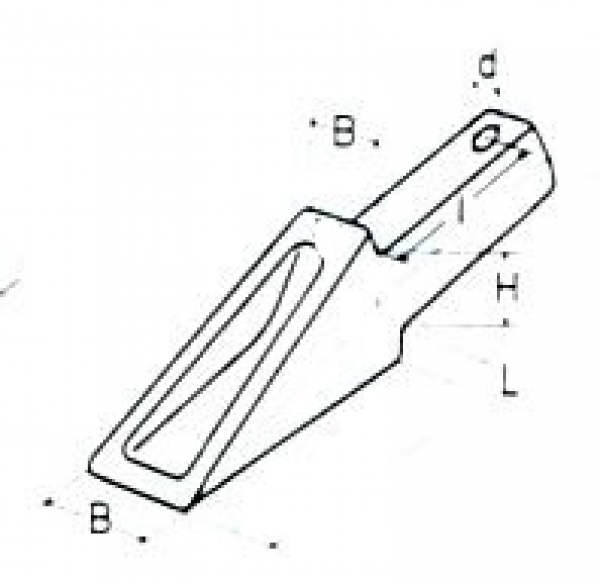 Baggerzähne für Tieflöffel, flach System Bofors, PIN-Type