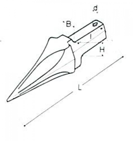 Baggerzähne für Tieflöffel, spitz System Bofors, PIN-Type EF 4038257