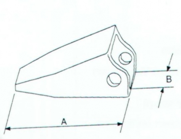 Zahnspitze, System Faun-Frisch - O & K 165x30 EF 141-0891/141-0104