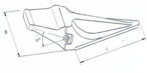 Zahnhalter /Adapter für Schlitzwandgreifer System ESCO 282x90 mm EF 3861-25RC