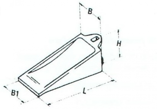 Zahnspitzen, Konisches System, Typ TL System ESCO 60x51x120 EF 18TL