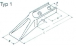 Anschraub- und Anschweißzähne 40/45x50x40x180 EF 5902647350 Schaeff