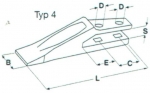 Schraubzähne 50x280 EF 6Y6335/9W1879-CAT