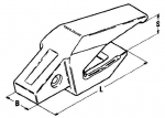 Zahnhalter /Adapter System Caterpillar 50 428x81x52 mm EF 114-0464